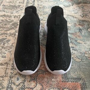 Anne Klein Black Sparkle Slip-On Sneakers